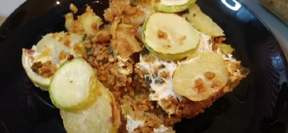 Musaka, Musaka sa tikvicama i krompirom