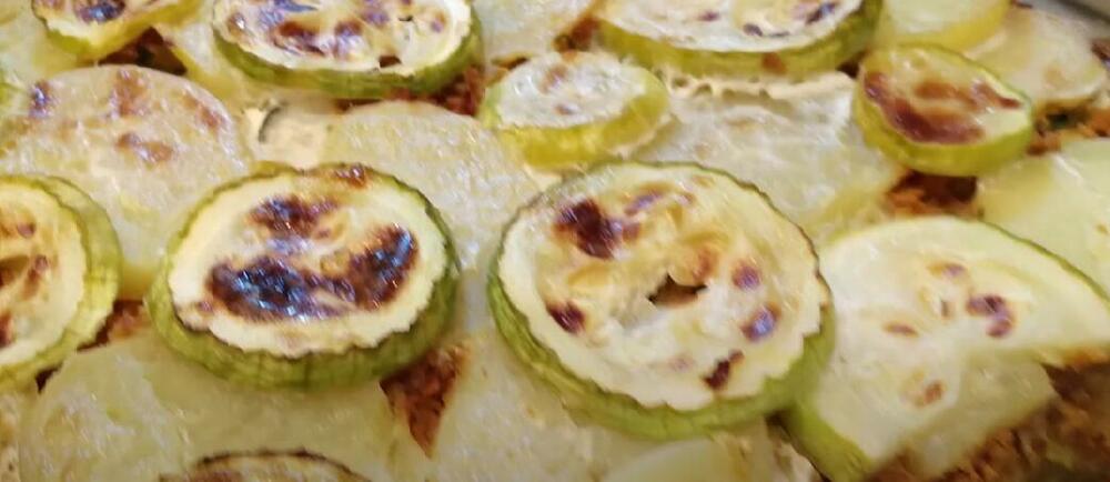 Musaka, Musaka sa tikvicama i krompirom