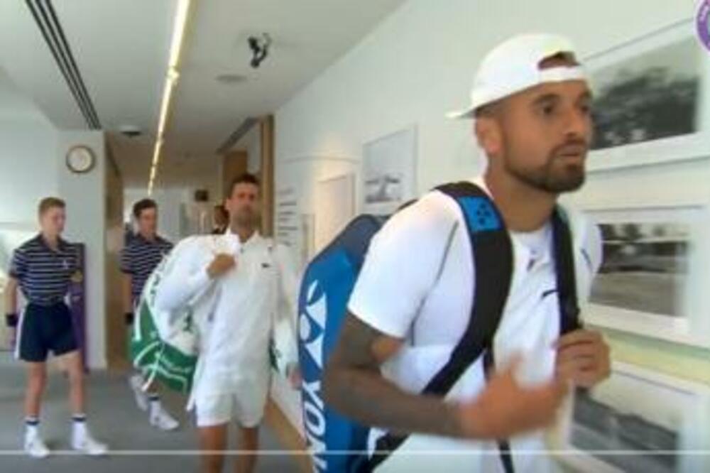 KIRJOS KAO DA JE KRENUO NA STRELJANJE! U svakom gestu se vidi nervoza! NOVAK I NIK OČI U OČI PRED MEČ! (VIDEO)