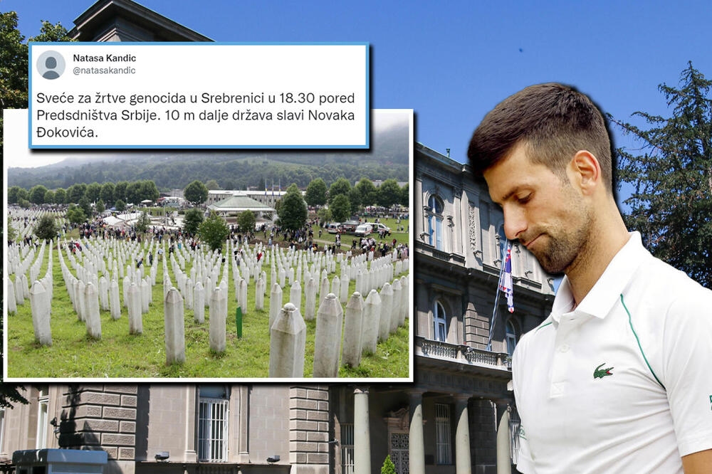 "SVEĆE ZA ŽRTVE GENOCIDA U SREBRENICI, 10 METARA DALJE DRŽAVA SLAVI NOVAKA": Tviter se usijao zbog objave Kandićeve