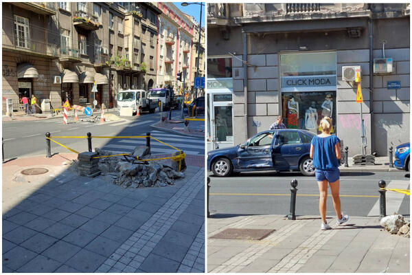 RUS SE ZAKUCAO U TUĐI AUTO U CENTRU BEOGRADA! Saznajemo detalje udesa: "Nije ni video..." (FOTO)