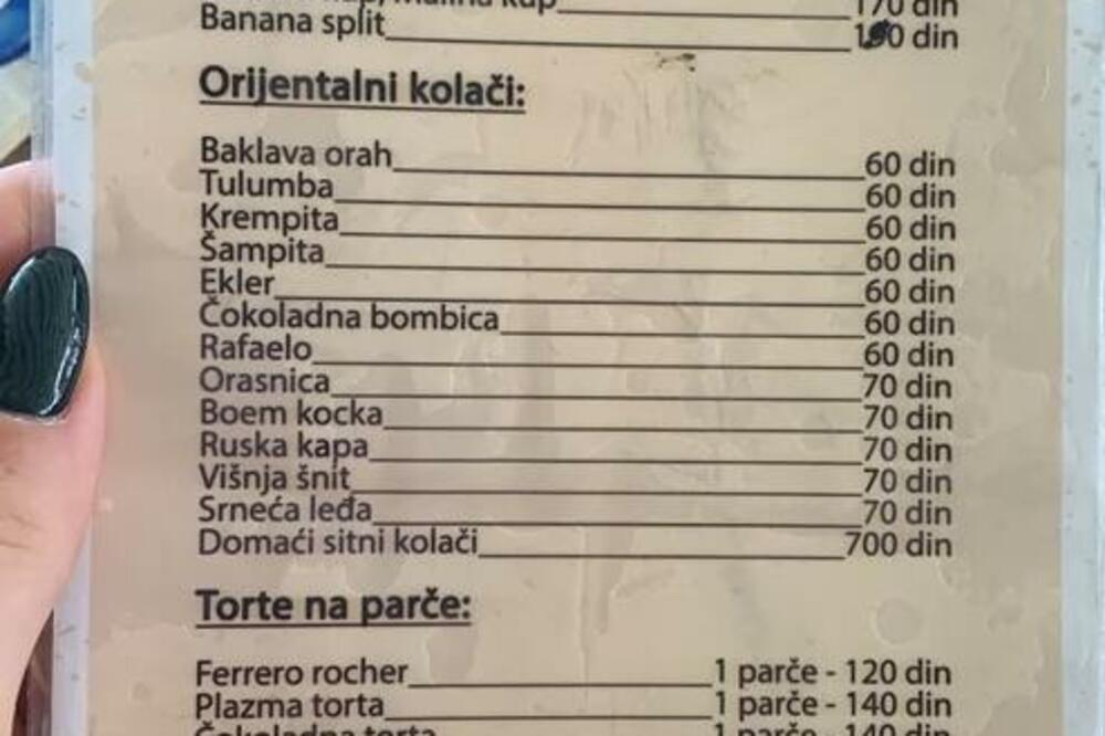 GORE MREŽE ZBOG CENOVNIKA IZ PIROTSKE POSLASTIČARNICE: Pazite samo koliko SADA KOŠTA KUGLA SLADOLEDA! (FOTO)