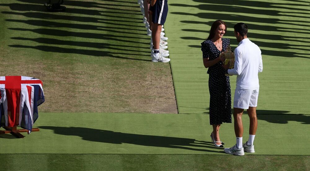 Princeza Kejt Midlton i Novak Đoković na Vimbldonu 2022. godine