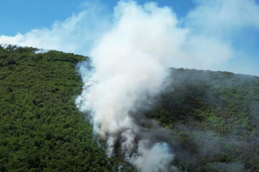 DRAMA U HERCEG NOVOM I DALJE TRAJE: Širi se vatrena stihija iznad naselja Zelenika, ovo je situacija na TERENU!