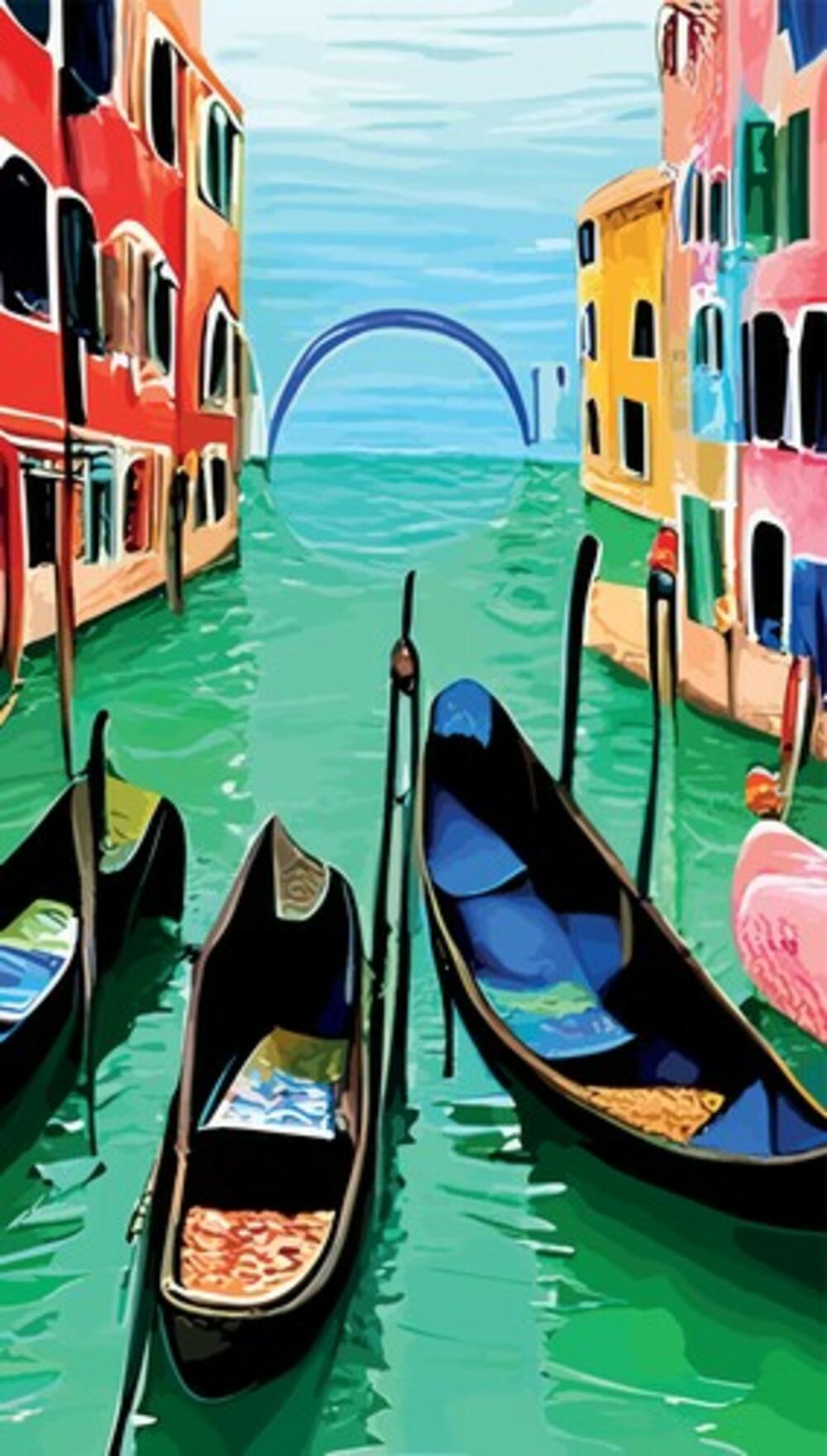 Venecija, Italija, Gondole, Gondola