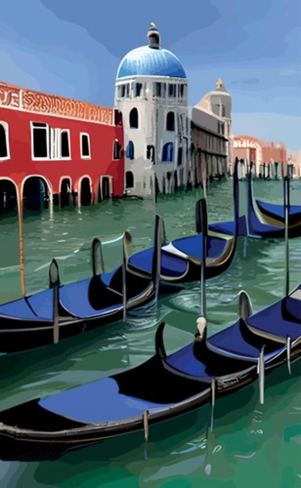 Venecija, Italija, Gondole, Gondola