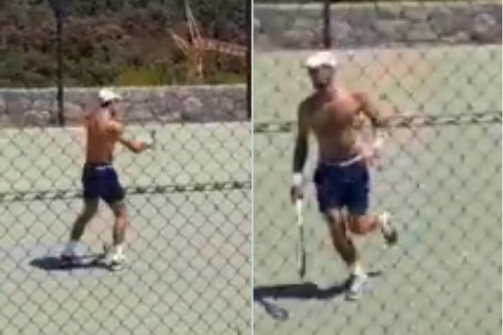 KAD TI NOVAK VIKNE "BRAVO!" - Đoković na Korčuli sparingovao sa mladim Hrvatom (14)! (VIDEO)