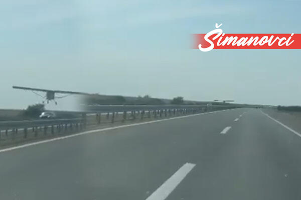 (UZNEMIRUJUĆ VIDEO) LETELICA SE SPUSTILA DO AUTO-PUTA KOD ŠIMANOVACA! Šta se ovo dešava, neko je mogao da POGINE?!