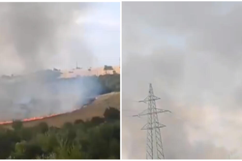 POŽAR NA LABUDOVOM BRDU: Gori livada, i to U BLIZINI DALEKOVODA!