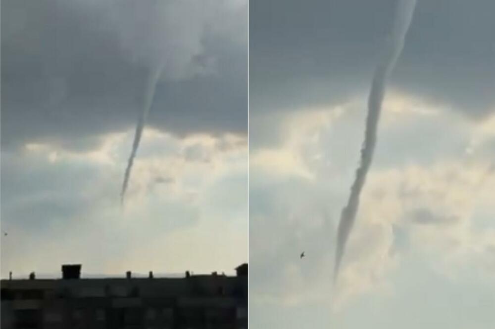 "NEK' NAM JE BOG U POMOĆI": Snimak TORNADA iz okoline Lipljana ZAPREPASTIO Srbe! (VIDEO)