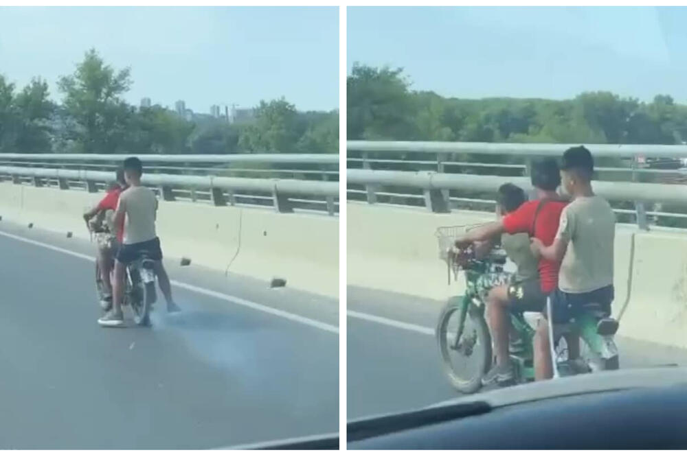 JEDAN VOZI, DRUGI UPRAVLJA, TREĆI BALANSIRA: Je l' relano da se ovako voze MOSTOM NA ADI? Ljudi u ŠOKU (VIDEO)