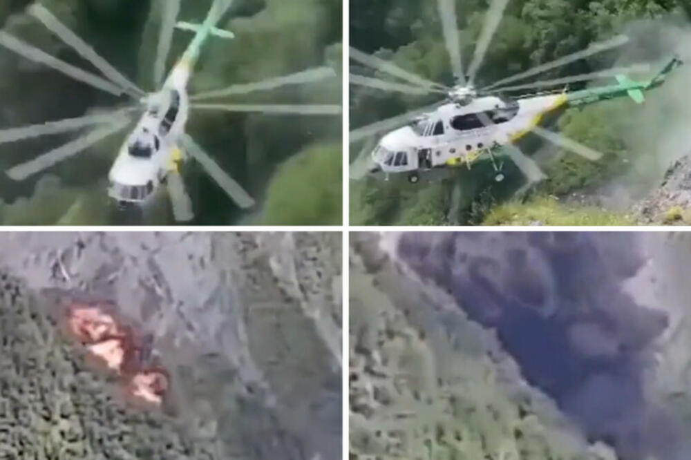 UZNEMIRUJUĆI SNIMAK IZ GRUZIJE: Eksplodirao helikopter s lekarima i spasiocima! (VIDEO)
