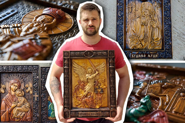 NOVICA STVARA MAGIJU NA DRVETU, A NJEGOVE IKONE KRASE SRPSKE CRKVE I MANASTIRE: Otkrio nam je tajne zanata! (FOTO)