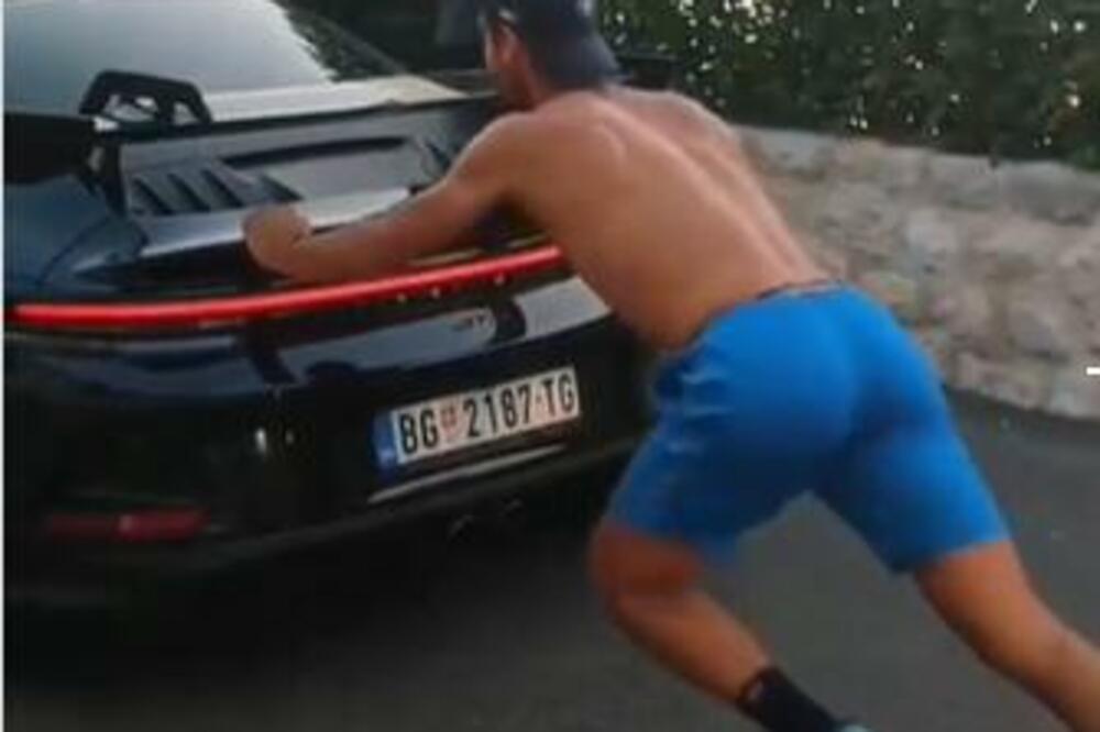 ĐOKOVIĆ 'ZVER': Novak gurao automobil u Crnoj Gori, ako ne bude Ju Es opena, može na WORLD'S STRONGEST MAN! (VIDEO)