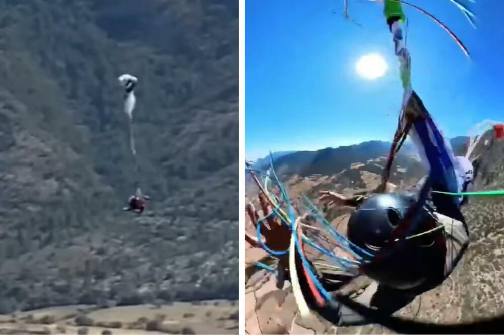 UŽASAN SNIMAK: Padobranac u bezizlaznoj situaciji! VRTOGLAVO JE PADAO U SMRT: Sekunde su odlučivale (VIDEO)