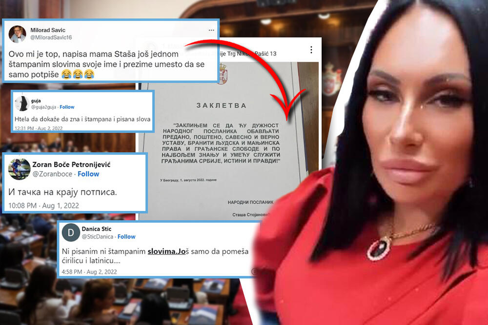 ZBOG STAŠINOG LAPSUSA PONOVO GORI TVITER: Poslanica se MALO ZBUNILA na novom RADNOM MESTU! (FOTO)