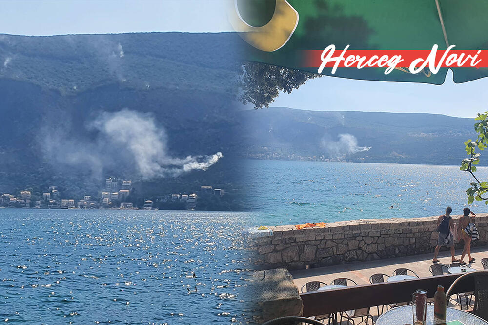 NOVI POŽAR U HERCEG NOVOM: Gusti dim se nadvio DRUGI DAN ZAREDOM! (FOTO)