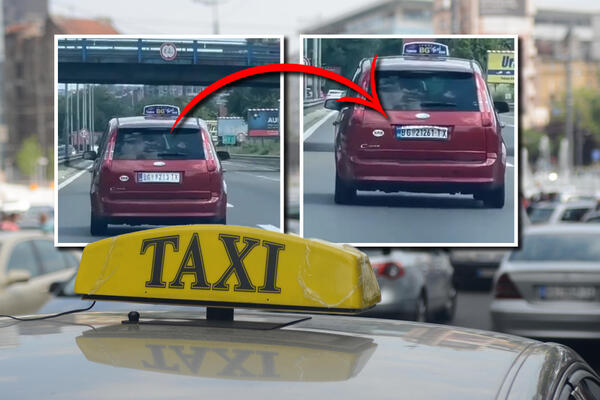 IDENTIFIKOVAN BAHATI TAKSISTA: Vozio sa DUPLIM TABLICAMA, izazvao haos na internetu