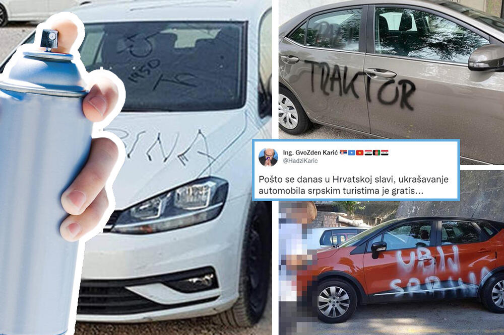 A KADA STE VIDELI U BG IŽVRLJANA KOLA S HRVATSKIM TABLICAMA? S druge strane, na svakom ćošku, "UBIJ SRBINA"! FOTO