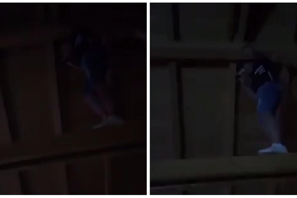 PEVAO "ROMANIJU" SA GREDE ISPOD KROVA, OVO IMA SAMO NA BALKANU: Pevač akrobata ODUVAO MREŽE, NEVIĐEN HIT! (VIDEO)