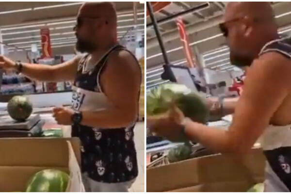 MERI LUBENICU PA VARA SISTEM, ČEGA SI SE TI MAJSTORE DOSETIO? Pogledajte šta "gospodin" radi, SRAM TE BILO! (VIDEO)