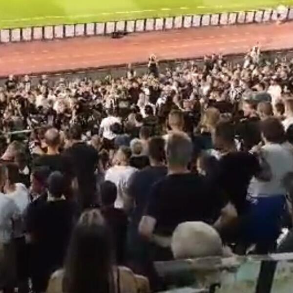 BRUTALNA TUČA NA STADIONU PARTIZANA, TEŽAK INCIDENT, PUCALO NA SVE STRANE: Ostaćete ŠOKIRANI OVIM PRIZOROM! (VIDEO)