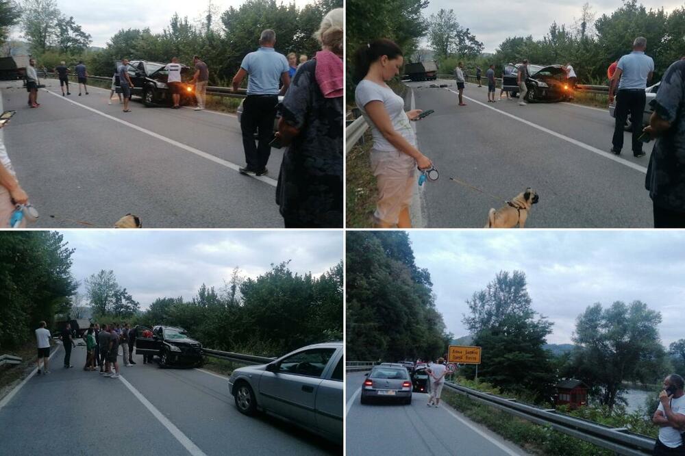 SAZNAJEMO! ŽURIO NA PUT U ŠVAJCARSKU, PA SE ZAKUCAO U KAMION: Vozač auta ZAMALO IZGUBIO GLAVU zbog brzine! (FOTO)