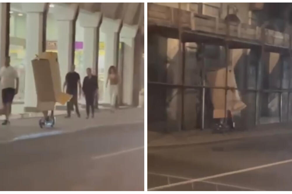 NEMA KRAJA BIZARNIM SNIMCIMA SA BEOGRADSKIH ULICA: Sada je UPECAN vozač TROTINETA, PLAKAĆETE OD SMEHA, HIT! (VIDEO)