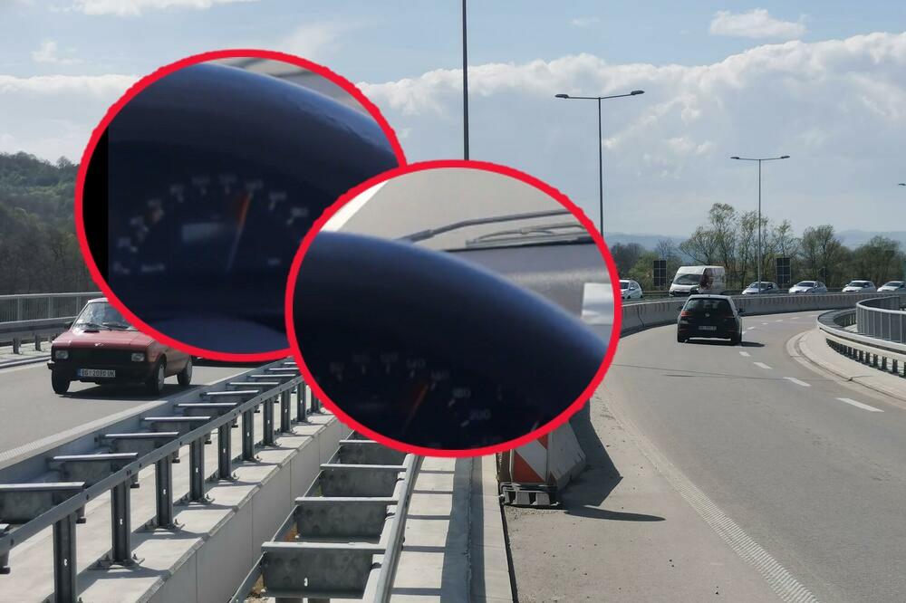 ZEMLJAČE, ŠTA SI NAGARIO TOLIKO? Srbin na auto-putu rešio da pogine uz Sinana, kazaljka za brzinu ODLEPILA (VIDEO)