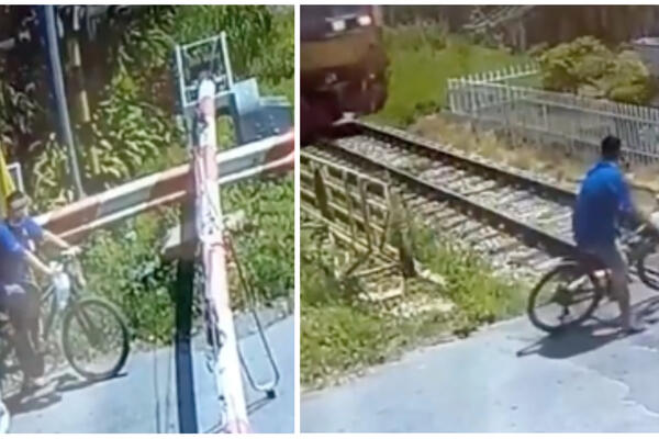 SMRT IZBEGAO ZA DLAKU! Hteo da bude BRŽI od VOZA, evo KAKO se PROSLAVIO (VIDEO)