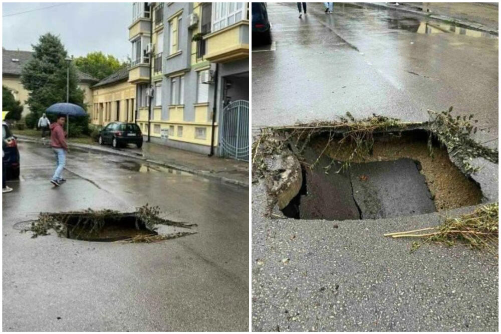 NEVREME U NOVOM SADU OTVORILO AMBIS NA PUTU! Krater je OGROMAN, vodite računa (FOTO)