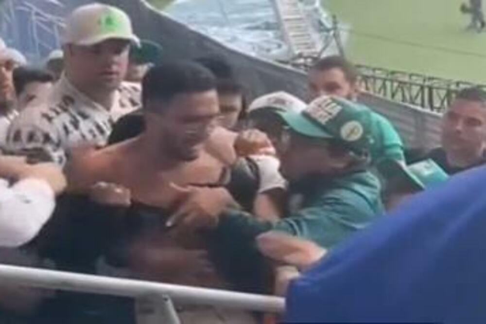 TUKU GA I SKIDAJU, ON MOLI DA PRESTANU: Navijači otkrili uljeza na tribini, umalo da ga LINČUJU! (VIDEO)
