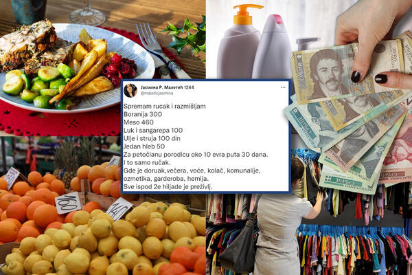 "SVE ISPOD 2.000 EVRA JE PREŽIVLJAVANJE": Zbog Jasminine RAČUNICE svi treba da STAVIMO PRST na ČELO! (FOTO)