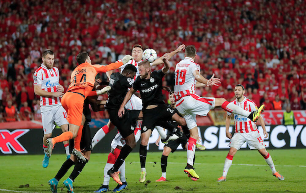 Detalj sa utakmice Crvene zvezde i Makabija iz Haife u Beogradu