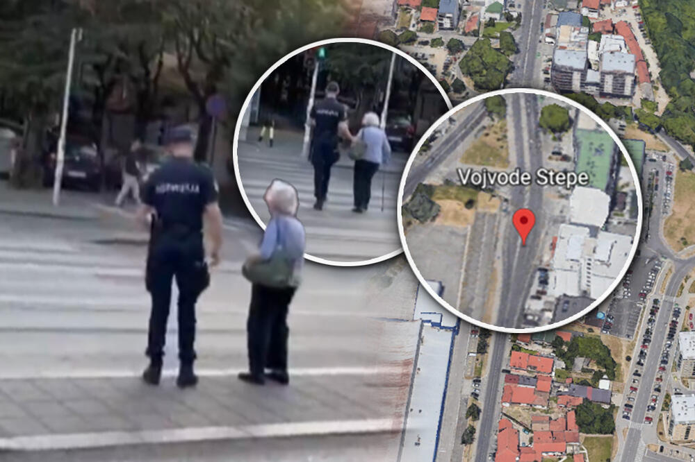 POLICAJAC U BEOGRADU POMAŽE STARICI DA PREĐE ULICU, ODMAH SU GA SNIMILI: Snimak dana koji vraća veru u LJUDE! VIDEO
