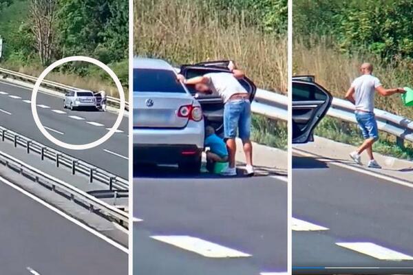 "OVO JE SMRTONOSNO" Snimak zbog kojeg BRUJI BALKAN, vidite šta je ovaj otac na AUTO-PUTU radio SA DETETOM (VIDEO)