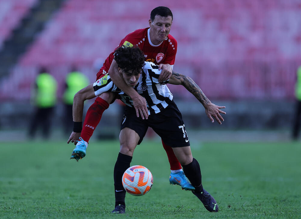 Nemanja Jović na utakmici Radničkog i Partizana u Kragujevcu