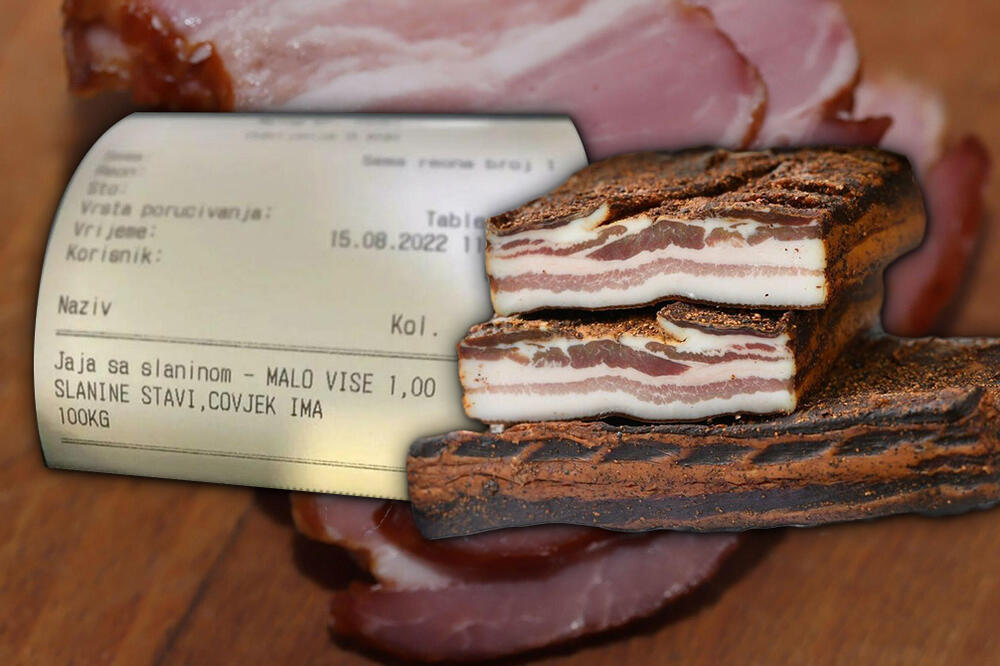 "MALO VIŠE SLANINE STAVI, ČOVEK IMA 100 KG": Račun iz Crne Gore digao region na NOGE, pa ovo je stvarno HIT! FOTO