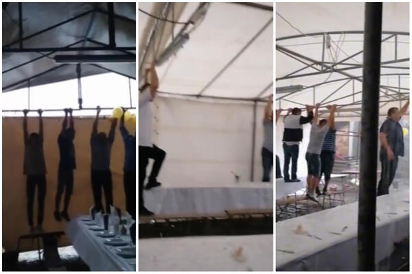 "DRAGI GOSTI, PERAJA SU VAM ISPOD KLUPE" Ovo je NAJJAČA SRPSKA SVADBA, ljudi morali da VISE SA KONSTRUKCIJE (VIDEO)