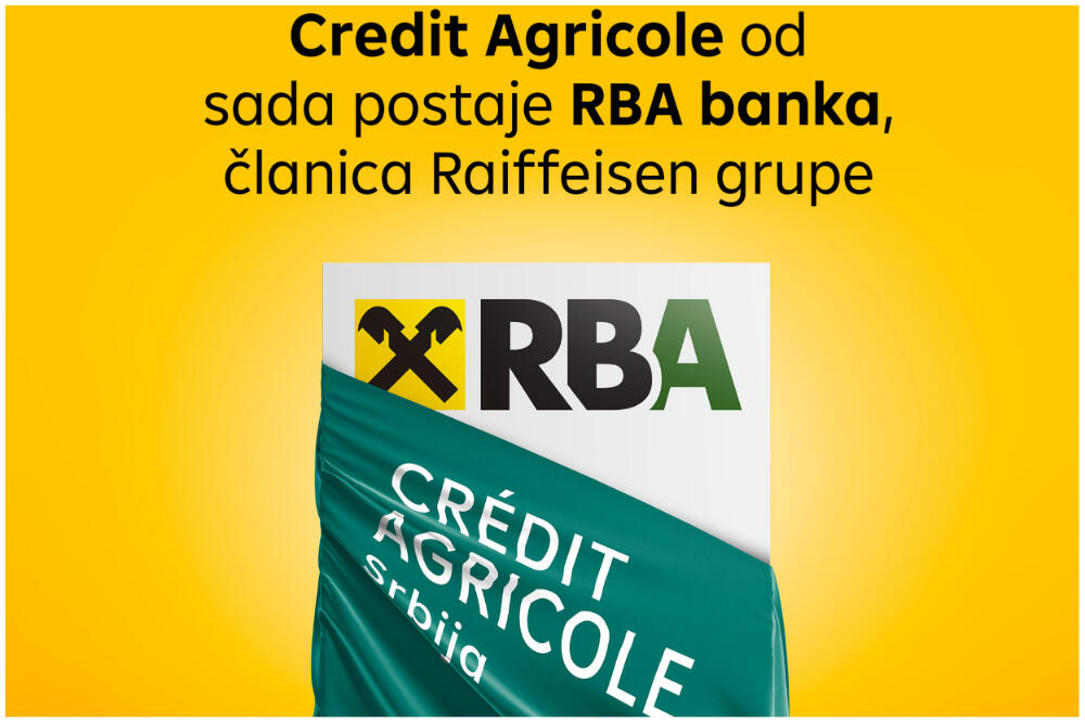 Crédit Agricole Srbija postala RBA banka – promena deo procesa pripajanja Raiffeisen banci