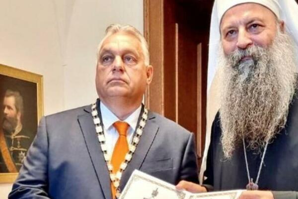 Patrijarh Porfirije odlikovao Viktora Orbana ordenom Svetog Save (FOTO)