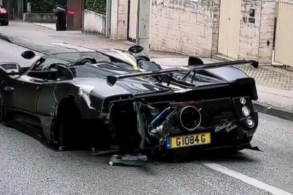 SKUPOCENI PAGANI SLUPAN U ZAGREBU: Evo šta je ostalo od automobila vrednog 17 MILIONA DOLARA! (FOTO/VIDEO)