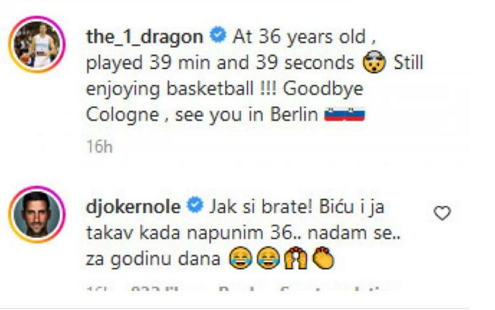 Komentari, Novak Đoković, Goran Dragić