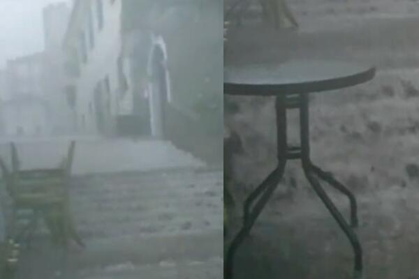 POTOP NA CRNOGORSKOM PRIMORJU: U Herceg Novom APOKALIPSA, ulice se pretvorile u REKE! (VIDEO)