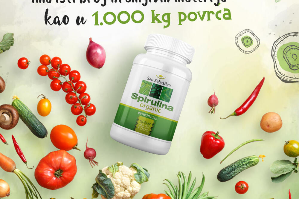 SPIRULINA INSPIRIŠE ZDRAVLJE, ENERGIJU I SNAGU: Samo 1 kg ima isti broj hranjljivih materija kao u 1.000 kg povrća!
