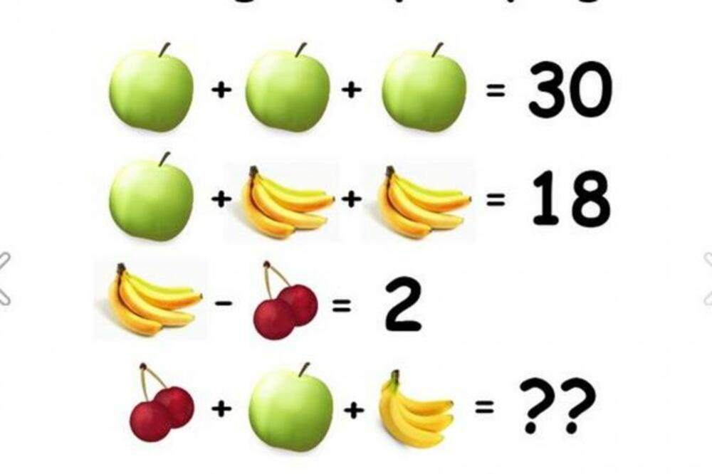 VOĆKE SA SLIKE MNOGI SABIRAJU, ALI REŠENJE JE SAMO JEDNO! Kratak test inteligencije reći če vam sve o vama (FOTO)