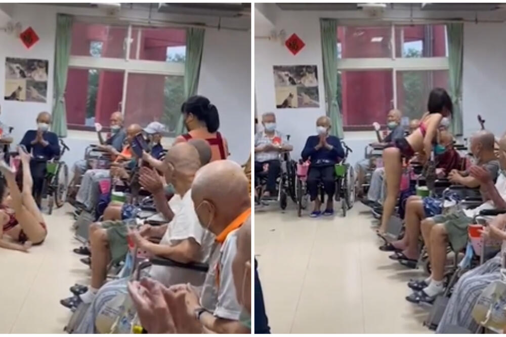 ORGIJE U STARAČKOM DOMU! Gola skače na penzionere, oni gledaju šta im radi, OVO NI MLAD NE BI IZDRŽAO! (VIDEO)