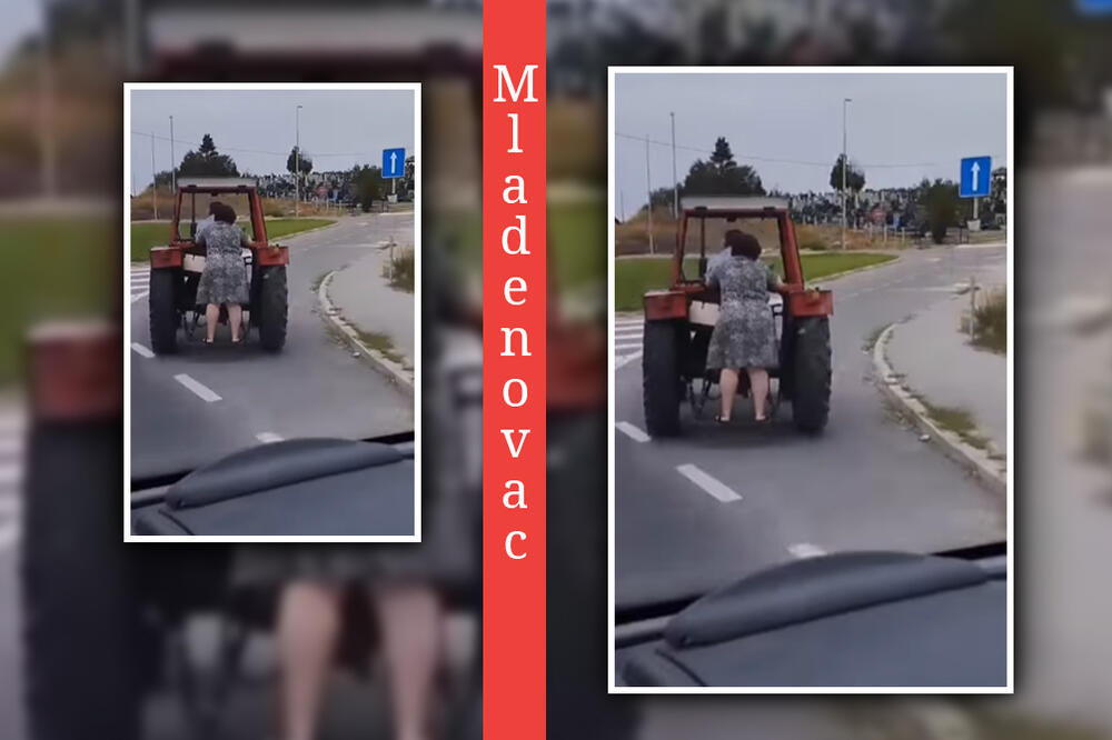 SKOCKALA SE, PA PRAVO NA TRAKTOR, A HALJINICA JOJ NEMIRNA: Mladenovčani u šoku posmatrali prizor! (VIDEO)