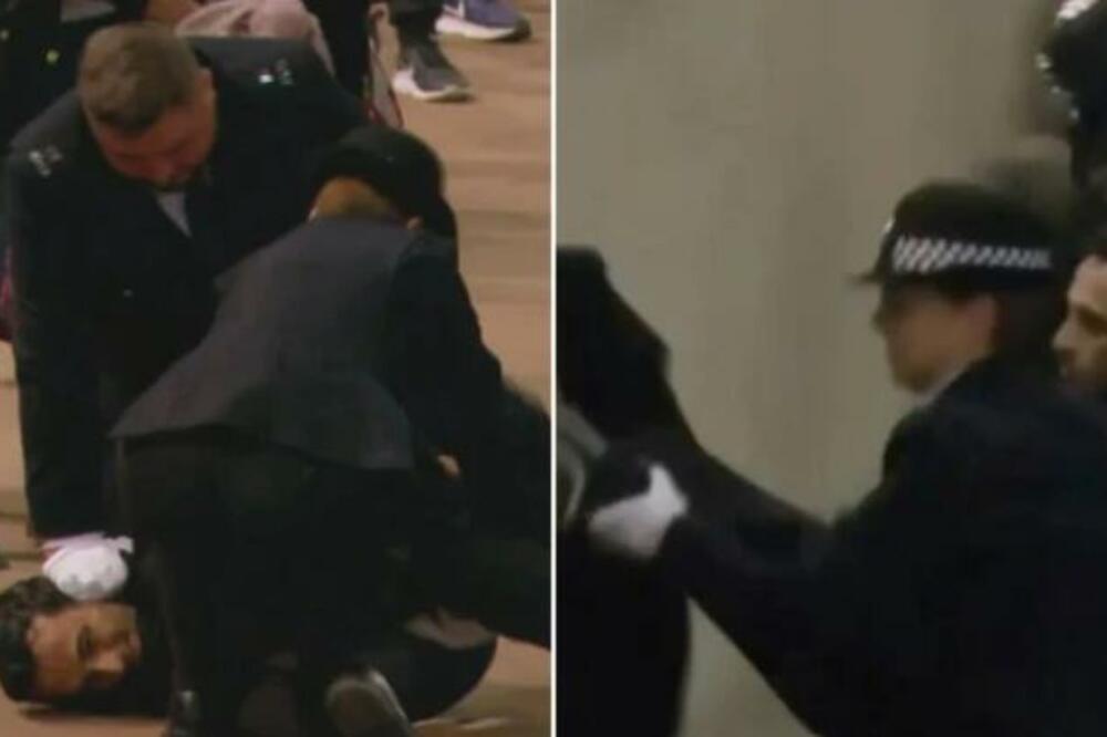 DRAMA KOD KRALJIČINOG KOVČEGA: Iznosili ga za ruke i noge, sve USNIMLJENO! (VIDEO)