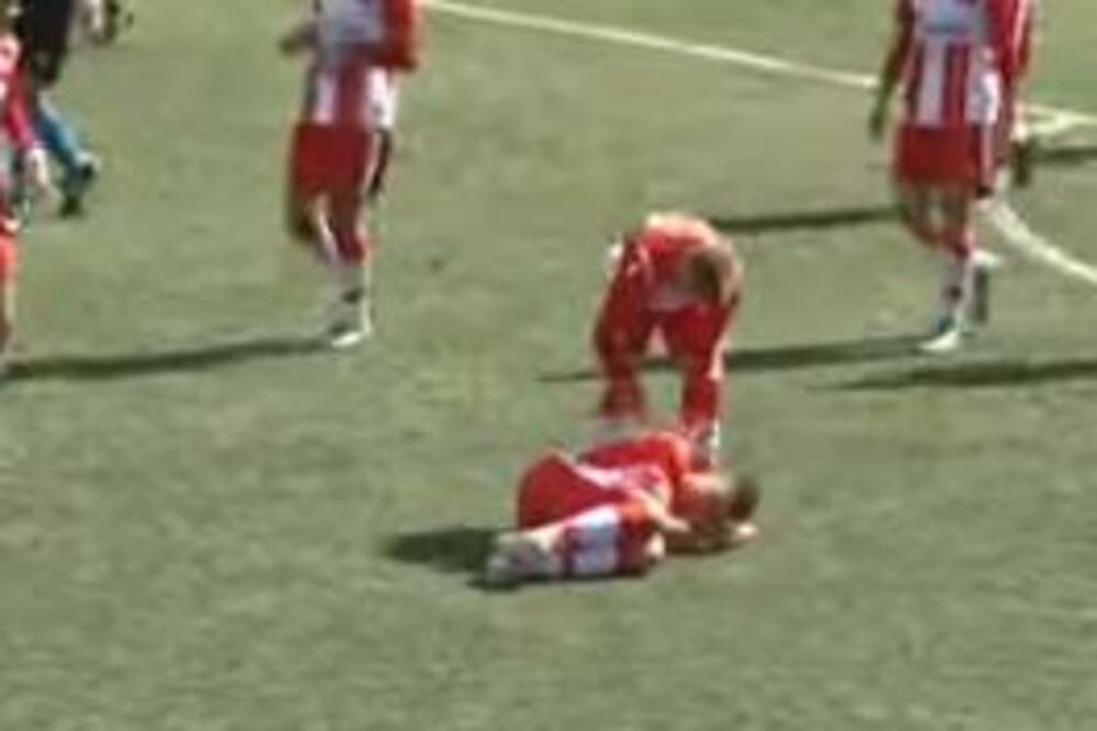 OMLADINCI ZVEZDE SE UGLEDAJU NA FUDBALERA PARTIZANA: Kapiten crveno-belih omladinaca proslavio gol kao Dijabate!